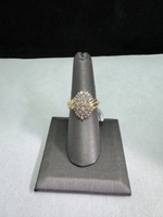  10kt Yellow Gold Cluster Ring
