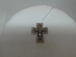  14KT GOLD CROSS WITH DIAMONDS