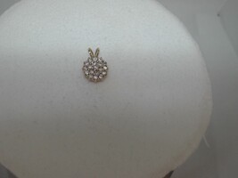  10KT GOLD CHARM WITH SMALL STONES