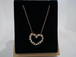  14kt Rose Gold Diamond Heart Necklace