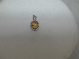  14KT GOLD YELLOW STONE CHARM