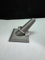  14kt White Gold Ring with Green Stone