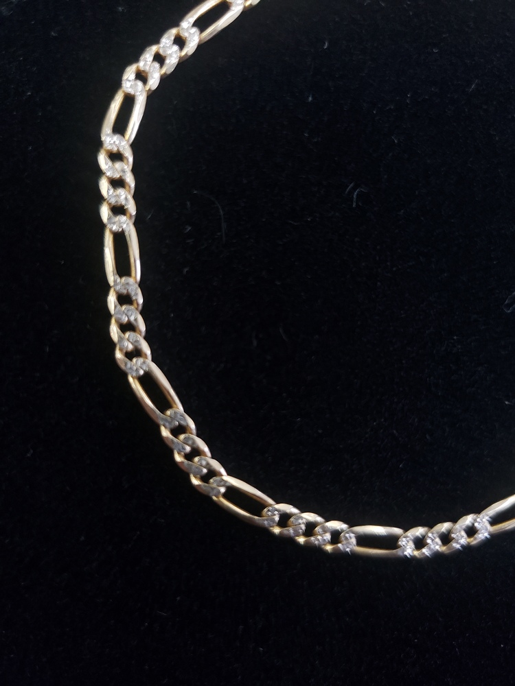 10k Diamond Cut Figaro Link Bracelet | Arley's Pawn Shop