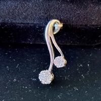  10k white gold diamond pendant