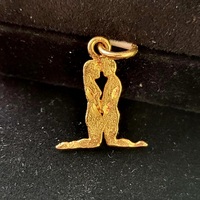  10k yellow gold couple pendant