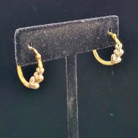  10k yellow gold heart earrings