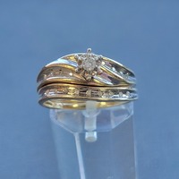 10k yellow gold diamond ringset