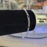  Silver Figaro/Mariner Link Bracelet