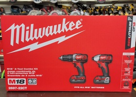 Milwaukee Tool M18 18V Lithium-Ion Cordless Hammer Drill/Impact Driver Combo Kit