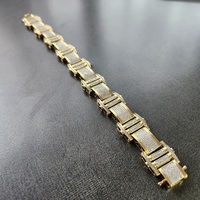  10K Mens Diamond Bracelet