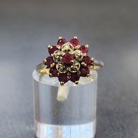  10K Yellow Gold Ring with Rubies
