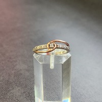  10K White and Yellow Gold Diamond Ring