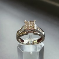  10K White Gold Diamond Ring
