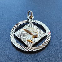  10K Yellow Gold Double Sided Pendant