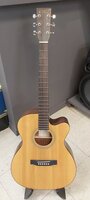 Recording King Cutaway Electric OM-Style Acoustic Guitar
