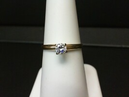 14kt, 1.40g; Apx .20 Ct Dia Ring
