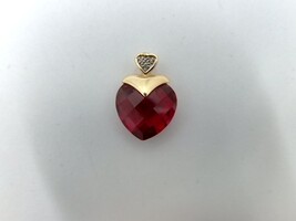  1.70DWT 10kt ruby heart pendant