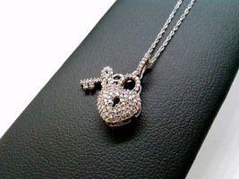 20" Trace Chain With Diamond Encrusted Heart/Key Pendant