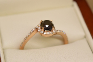 .95ct Fancy Black Dia Rose Gold 