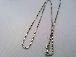 Silver Box Link Necklace 