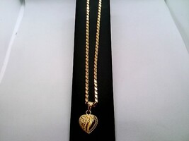 Byzantine Link Necklace with heart pendant 