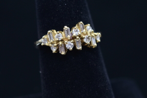 Round and Baguette Diamond ring