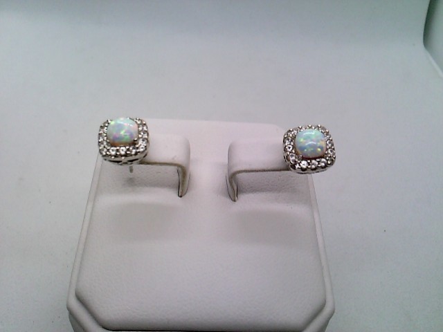 Stirling Opal Earrings  