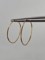 14KT Yellow Gold Hoop Earrings .6g