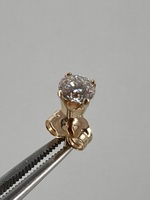 14KT Yellow Gold Diamond Stud Single Earring 36pts .4g