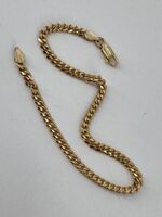 14KT Yellow Gold Cuban Link Bracelet 7in 6.9g