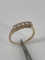 14KT Yellow Gold 1.4d Diamonds Approx .45 cttw Size 7.5 1.55mm 2g