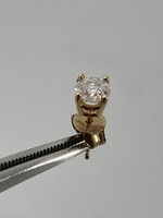 14KT Yellow Gold Diamond Stud Single Earring 36pts .5g