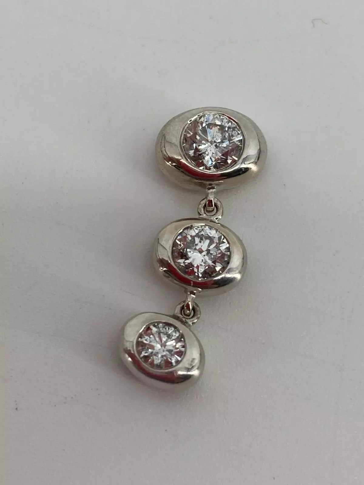 14KT White Gold Diamond Charm Approx .75cttw 1.7g