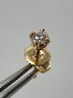 18KT Yellow Gold Diamond Stud Single Earring 16pts .6g