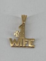 14KT Yellow Gold #1 Wife Charm 0.9g