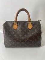 Louis Vuitton Speedy Shoulder Bag 30 Brown Canvas