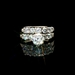 14K White Gold Platinum The Leo Round Cut Diamond Ring Set Size 7 8.8g
