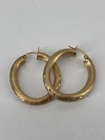 14KT Yellow Gold Hoop Earrings 5.6g