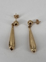 14KT Yellow Gold Droplet Earrings 2.2g