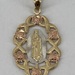 14KT Multi-Tone Gold Virgin Mary Pendant 3.6g