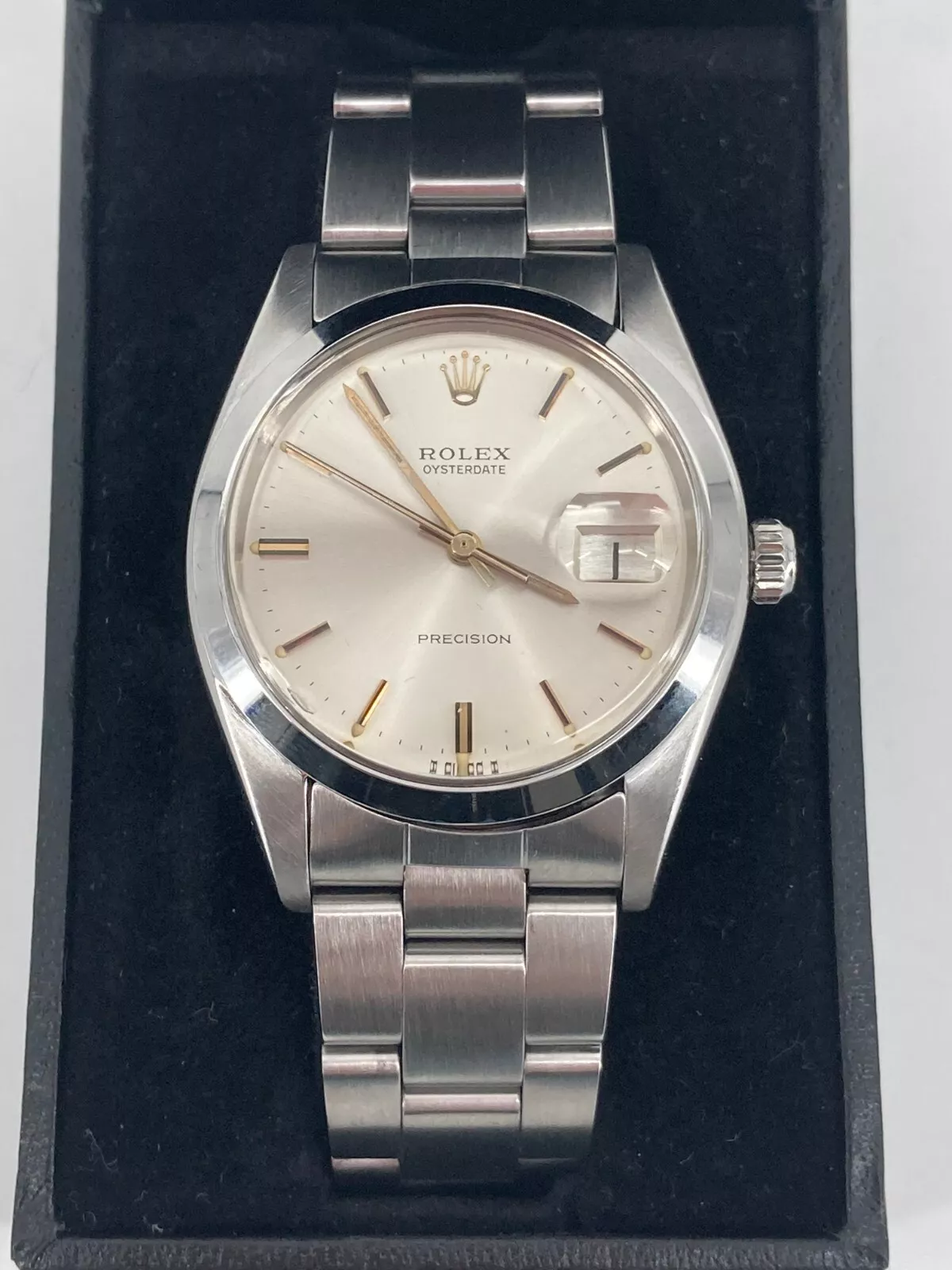 Rolex Oyster Date Precision Men Stainless Steel Wristwatch 1978 #7835019