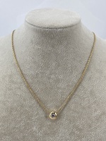 18KT Yellow Gold Necklace with Diamond Pendant 20in 7.1g