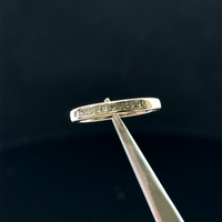 14KT White Gold Band with 1/4cttw Diamond - Size 7