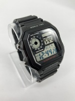 Casio Illuminator Digital Watch Black 5 Alarm Chronograph World Time 3299