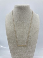 14KT Yellow Gold Necklace with Diamond Pendant 19in 4.3g