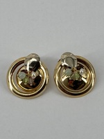 18KT Yellow Gold Circle Earrings 9.5g