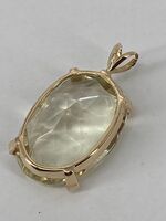 14KT Yellow Gold Cubic Zirconia Pendant 7.8g