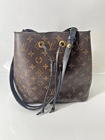 Louis Vuitton Neonoe Monogram Bucket Bag Brown Leather