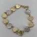 14KT Two-Tone Heart Bracelet 7in 5.8g