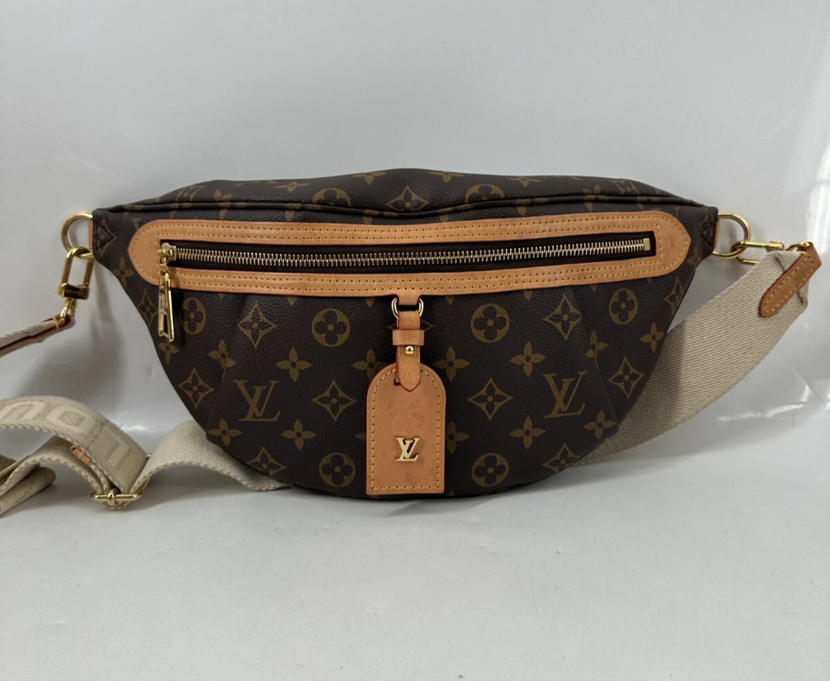 Louis Vuitton High Rise Brown Monogram Logo Crossbody Belt Bag Bumbag